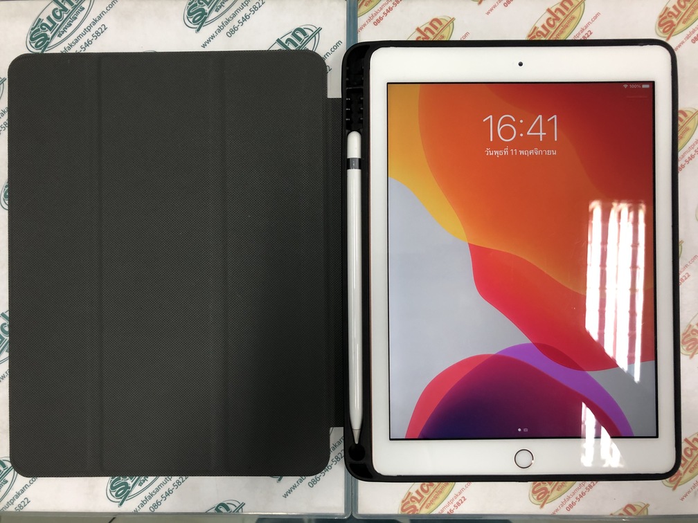 ขาย iPad iPad Gen6 WiFi 128GB สุขภาพแบต97%(ใช้น้อยมาก) สภาพสวย95% สีRose Gold เครื่องศูนย์ไทย อุปกรณ์มี ตัวเครื่อง+Pen แถมเคสให้1อัน ไม่ติดiCloud