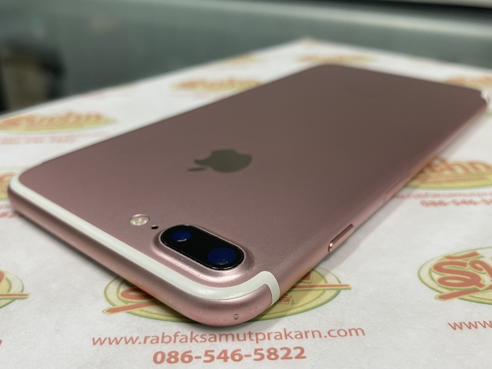 ขายถูก iPhone 7 Plus (จอใหญ่) หน่วยความจำ128GB(ความจำเยอะ) สภาพ90%(มีรอยขนแมวนิดหน่อยโดยรวมแล้วสวย) สุขภาพแบต76% สีRose Gold ศูนย์ไทย ไม่ติดiCloud