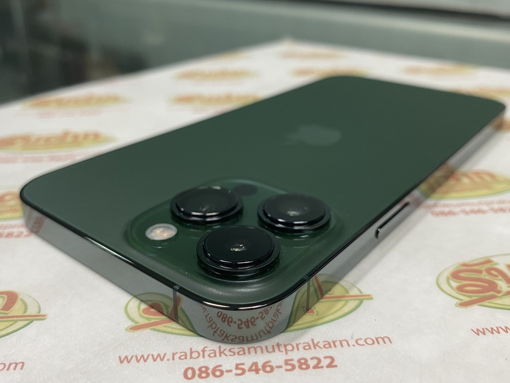 ขายถูก iPhone 13 Pro Max 256GB(ความจุเยอะ) สุขภาพแบต100%(แทบไม่ได้ใช้งาน) สภาพสวย95% การันตีความใหม่ สีเขียว ศูนย์ไทย ประกันยาวๆ 6 พฤษภาคม 2566