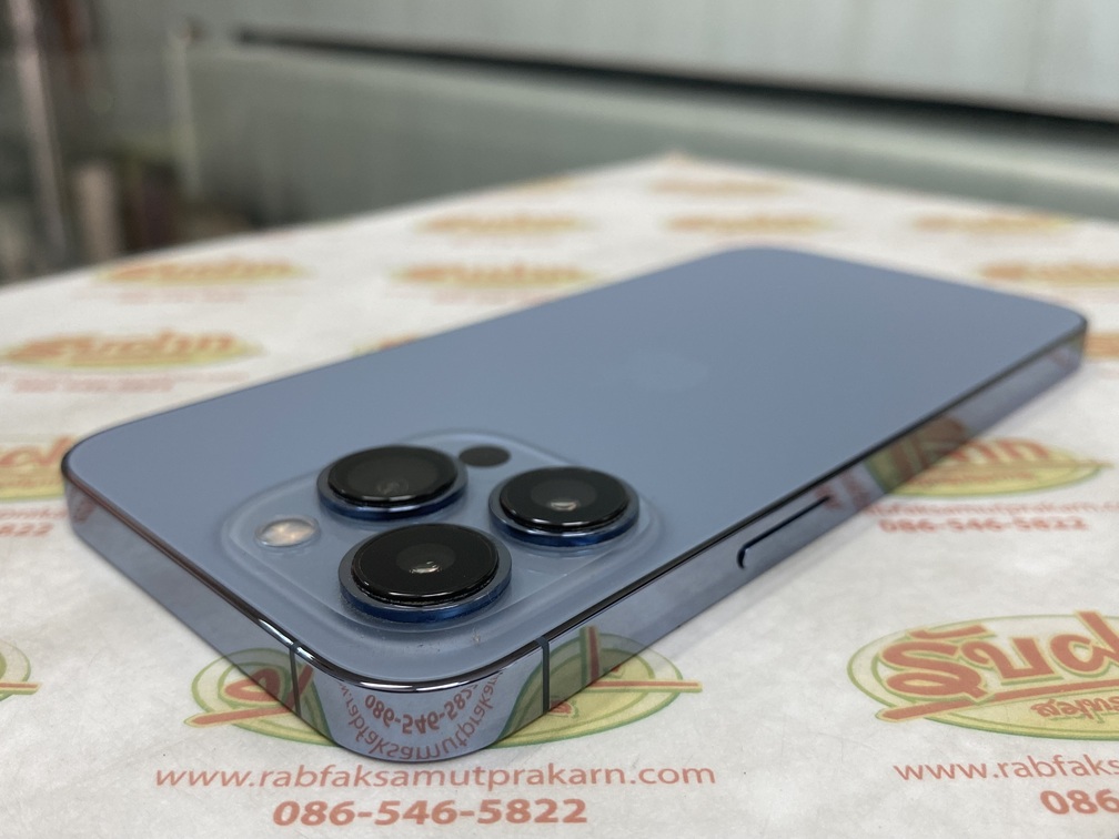 ขายถูก iPhone 13 Pro 128GB จอ6.1นิ้ว กล้องหลัง3ตัว สุขภาพแบต87% สภาพสวย92% สีSierra Blue เครื่องศูนย์ไทย อุปกรณ์ไม่มีนะครับ มีแต่ตัวเครื่อง ไม่ติดiCloud