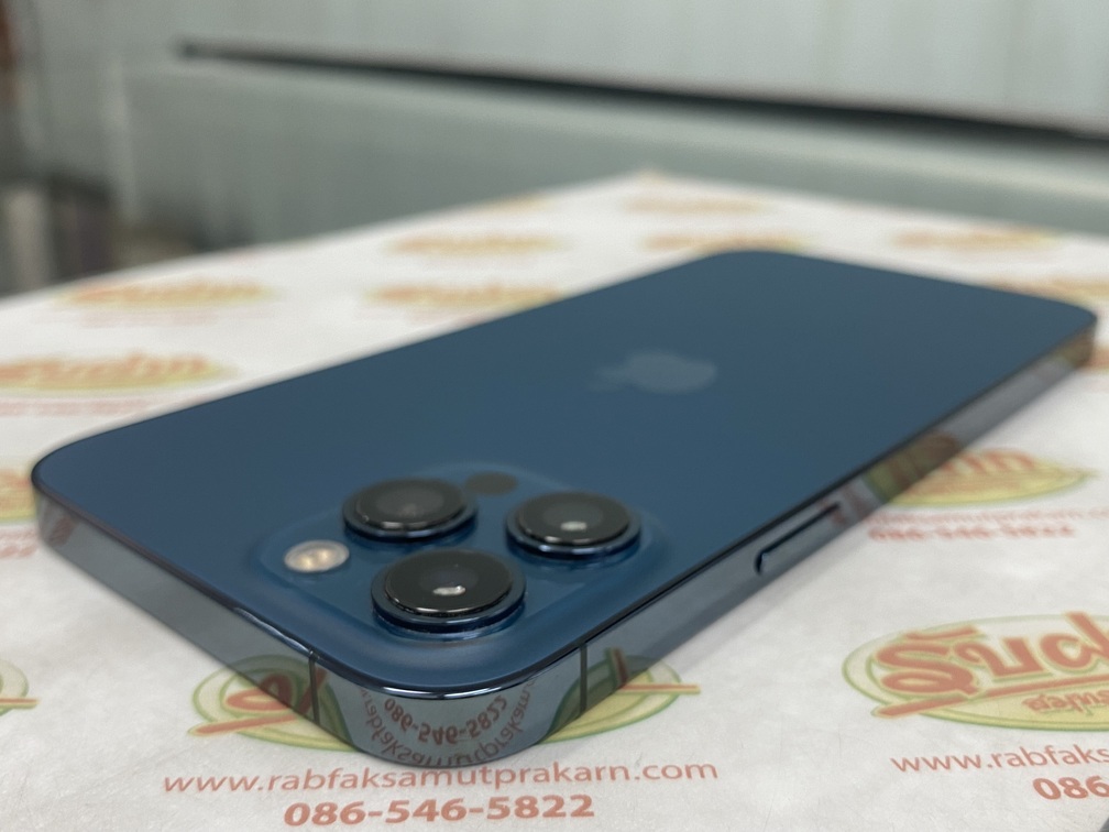 ขายถูก iPhone 12 Pro Max 128GB จอใหญ่6.7นิ้ว สภาพสวย93% สุขภาพแบต85% สีPacific Blue ศูนย์ไทย อุปกรณ์มี ตัวเครื่อง+คู่มือ+กล่อง ไม่ติดiCloud ประกันหมดแล้ว