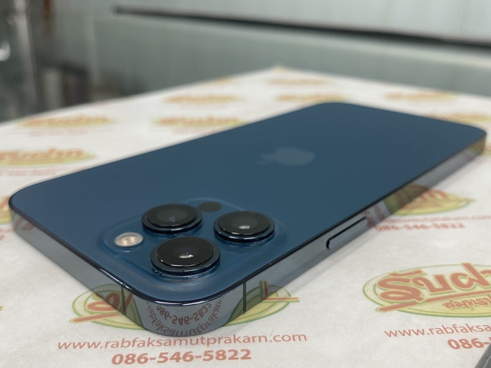 ขายถูก iPhone 12 Pro Max 128GB จอใหญ่6.7นิ้ว กล้องหลัง3ตัว สภาพสวย92% สุขภาพแบต87% สีPacific Blue ศูนย์ไทย อุปกรณ์มี ตัวเครื่อง+เข็ม+คู่มือ+กล่อง