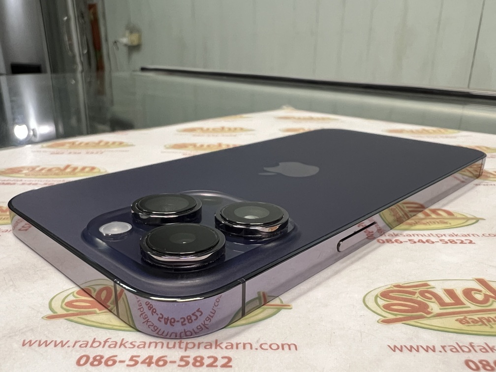 ขายถูกๆiPhone 14 Pro Max 128GB สภาพ90% มีรอยขนแมวนิดหน่อย สุขภาพแบต100% สีDeep Purple ศูนย์ไทย อุปกรณ์ไม่มีนะครับ ประกันหมด 23 มกราคม 2567