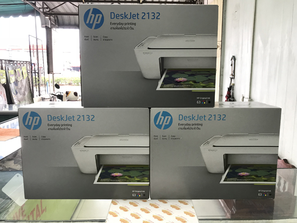 เครื่องปริ้นเตอร์ HP DeskJet 2132 All-in-One Printer ของใหม่มือ1 ยังไม่แกะกล่องมี3ตัว