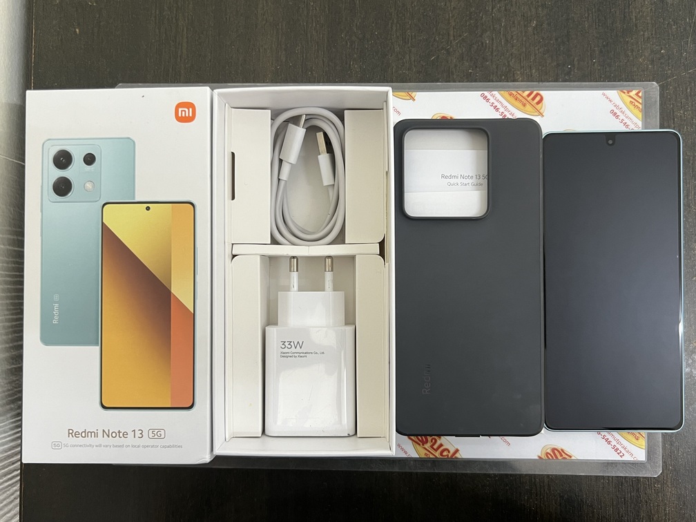 ขายถูก Xiaomi Redmi Note 13 5G Ram8GB Rom256GB 6.67นิ้ว การันตีความใหม่ สีOcean Teal อุปกรณ์ครบกล่องขาดแค่เข็ม ไม่ติดสัญญารายเดือน ประกันหมด 19 มีนาคม 2568