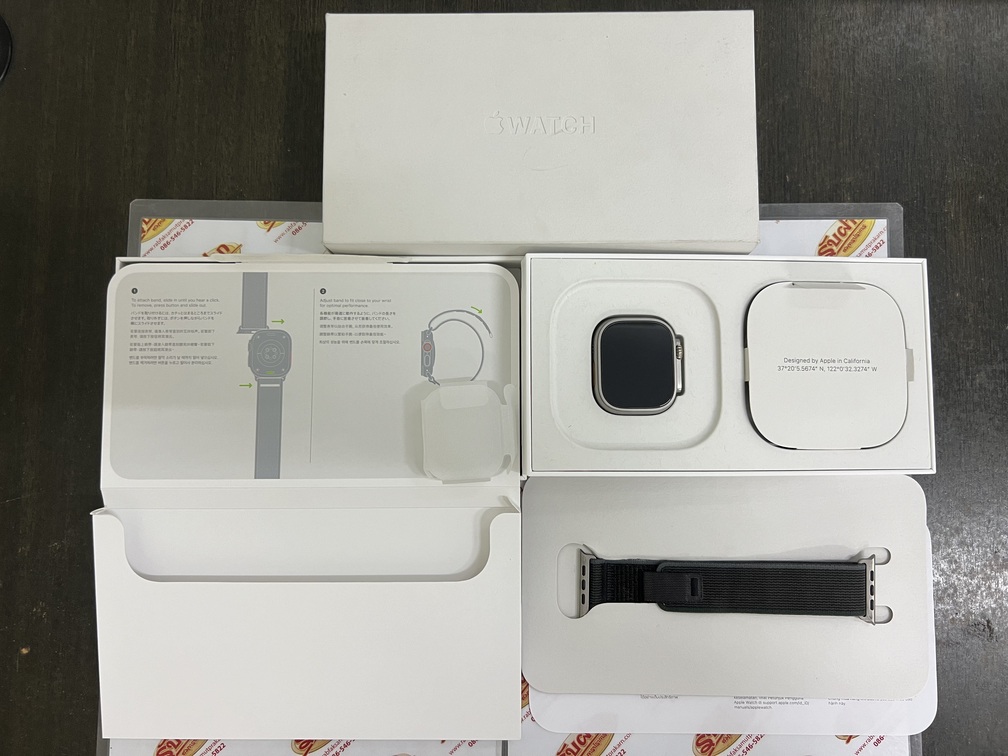 ขายถูก Apple Watch Ultra 2 GPS+Cellular ตัวเรือนไทเทเนียม 49มม. การันตีความใหม่ ศูนย์ไทย ครบกล่อง ตัวเรือน+สายสีดำ+สายชาร์จ+คู่มือ+กล่อง หมด 16 มกราคม 2568