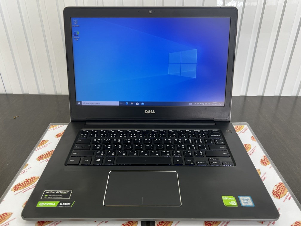 ขายถูก DELL Vostro 14 i7-7500U/NVIDIA GeForce 940MX 4GB/RAM8GB/SSD250GB+HDD500GB 14นิ้วHD คีย์บอร์ดมีไฟ สีGrey สภาพ90% มีตัวเครื่อง+สายชาร์จ ประกันหมดแล้ว