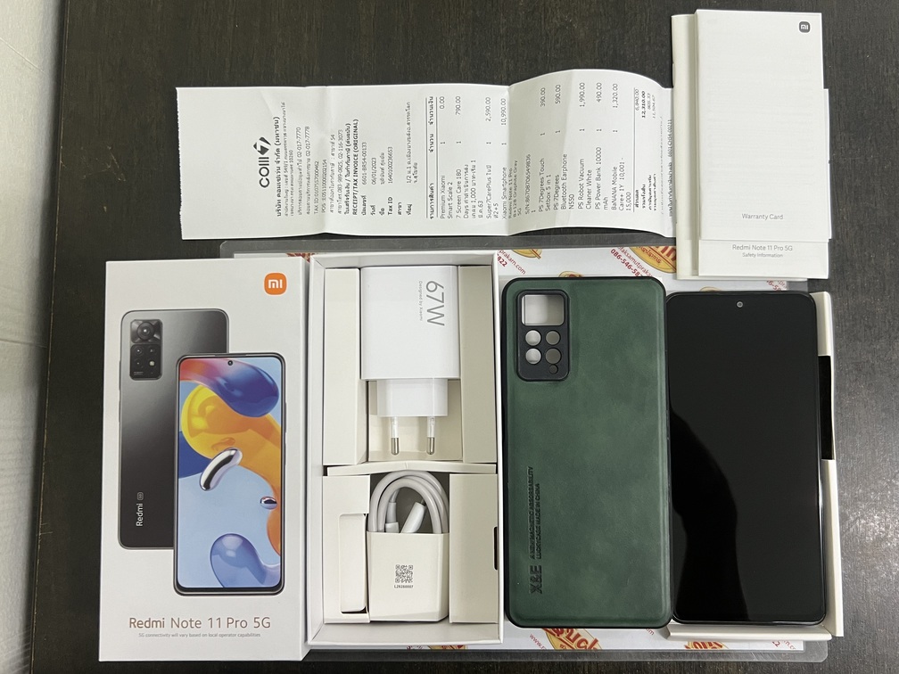 ขายถูก Xiaomi Redmi Note 11 Pro 5G Ram8GB Rom128GB จอ6.67นิ้ว การันตีความใหม่ สีGraphite Gray อุปกรณ์ครบกล่องพร้อมใบเสร็จ ไม่ติดสัญญารายเดือน ประกันหมดแล้ว