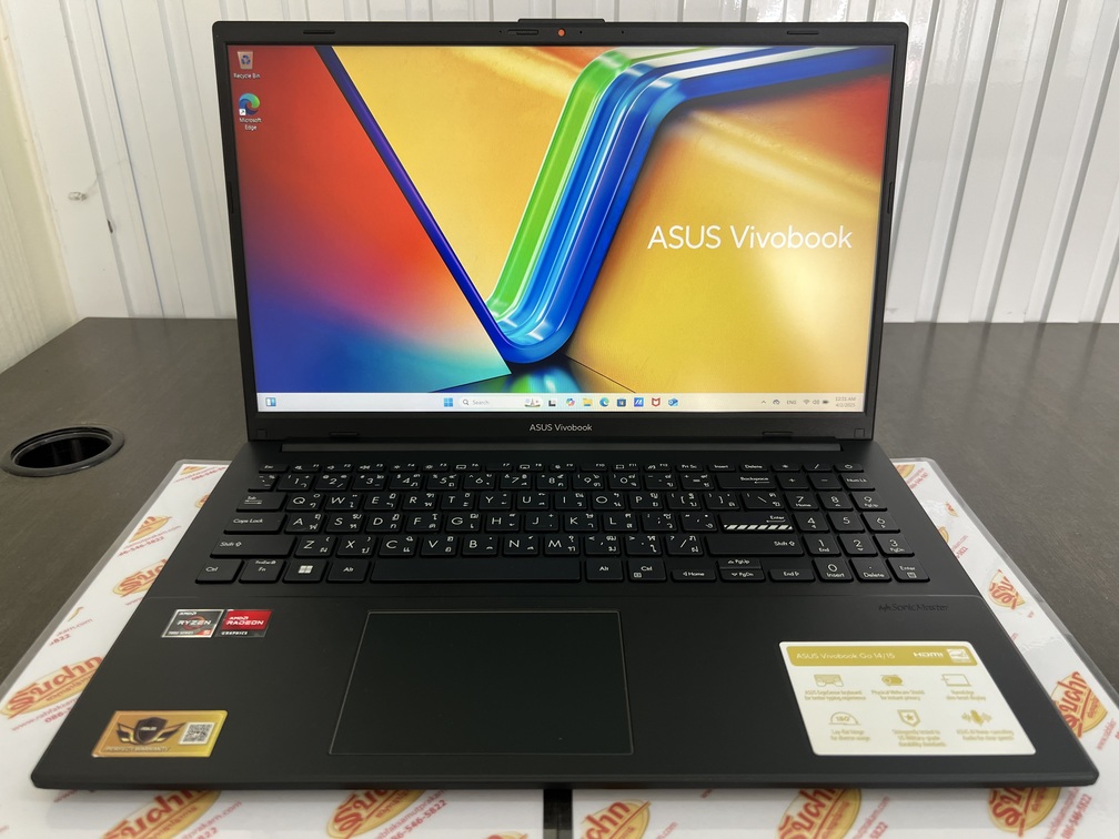 ขายถูก ASUS Vivobook 15 AMD Ryzen 5 7520U/AMD Radeon/RAM8GB/SSD512GB 15.6 Full HD สีดำ สภาพสวย93% อุปกรณ์มี ตัวเครื่อง+สายชาร์จ+กระเป๋า หมด 12 กันยายน 2569
