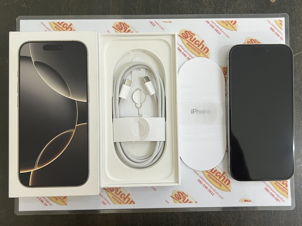 ขายถูกๆ iPhone 16 Pro 128GB การันตีความใหม่ สุขภาพแบต100% สีธรรมชาติ ศูนย์ไทย ครบกล่อง ตัวเครื่อง+สายชาร์จ+เข็ม+คู่มือ+กล่อง ไม่ติดiCloud หมด 9 ธันวาคม 2568