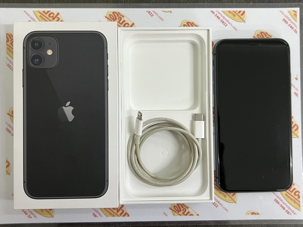 ขายถูกๆ iPhone 11 64GB สภาพสวย90% สุขภาพแบต92% สีดำ ศูนย์ไทย อุปกรณ์ครบกล่อง(ขาดแค่คู่มือกับเข็ม) มี ตัวเครื่อง+สายชาร์จ+กล่อง ไม่ติดiCloud ประกันหมดแล้ว