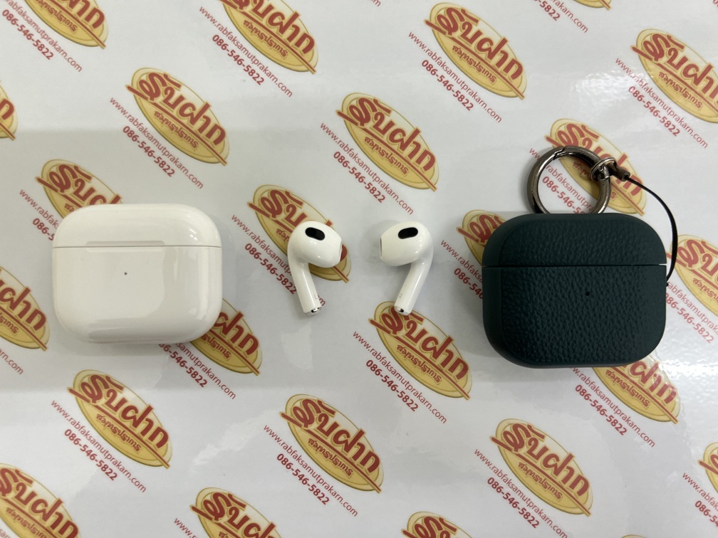 ขายถูก หูฟัง AirPod Gen 3 สภาพสวย90% เครื่องศูนย์ไทย อุปกรณ์มี ตัวหูฟัง+เคสชาร์จ+cover ประกันหมดแล้วนะครับแต่ใช้งานได้100%