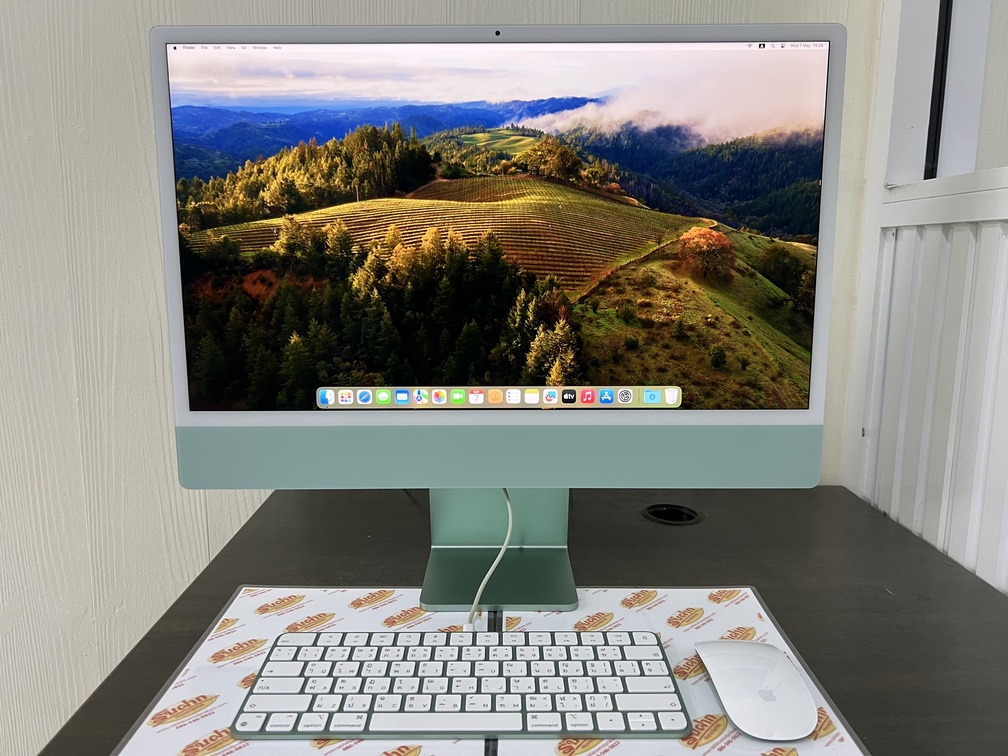 ขายถูกๆ iMac 24 M3 RAM8GB SSD256GB การันตีความใหม่ สีGreen ศูนย์ไทย อุปกรณ์ครบเซ็ตมี ตัวเครื่อง+เมาส์+คีย์บอร์ด+สายชาร์จ+หัวชาร์จ+สายไฟ ประกันหมดแล้ว
